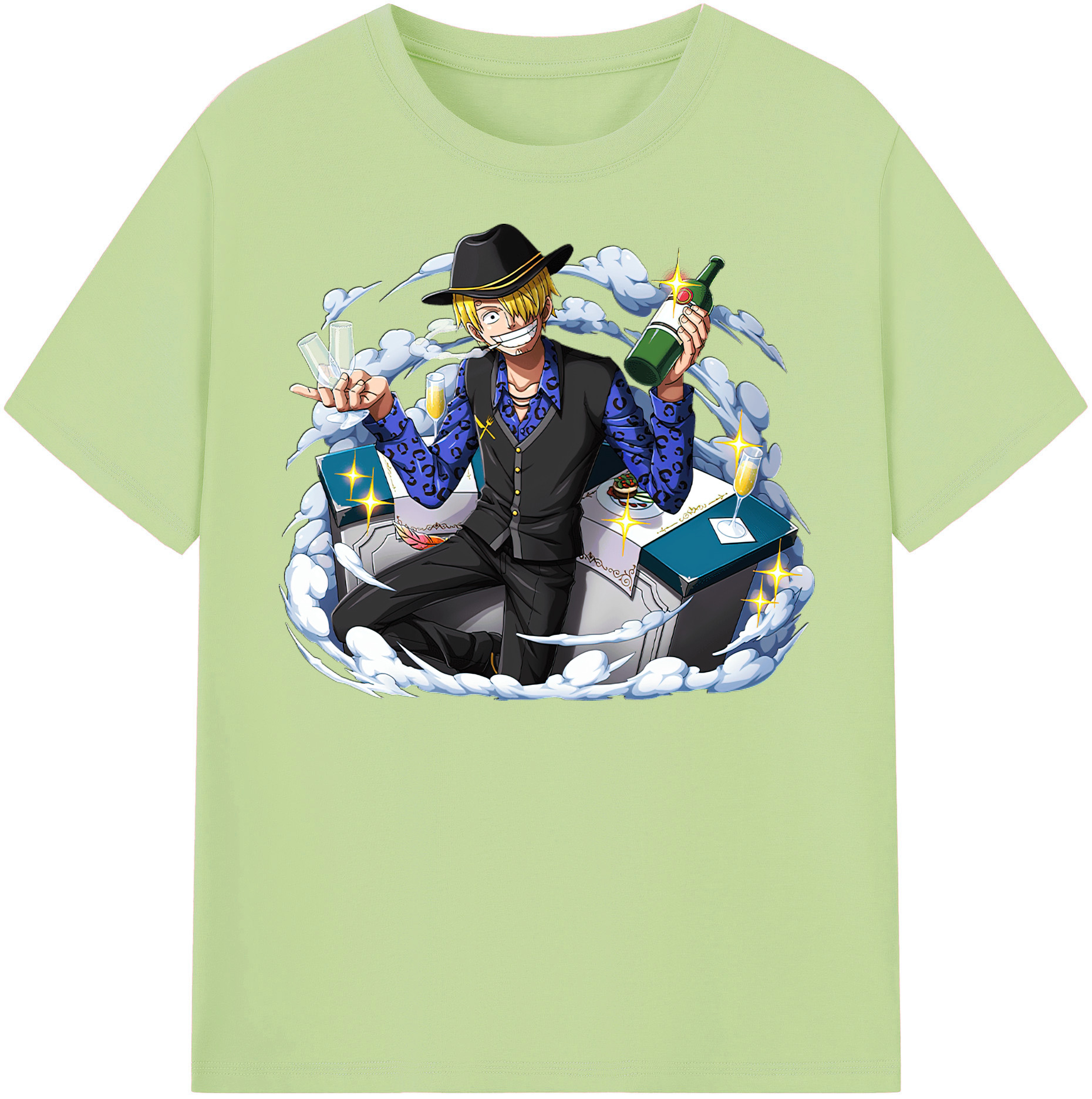 ワンピース サンジ ONE PIECE Sanji 綿100％半袖Tシャツ（フロントプリント）